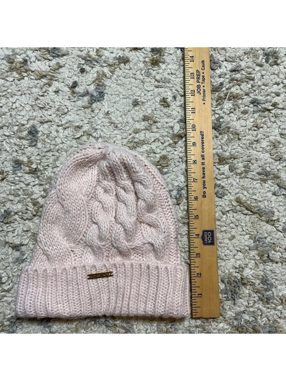 Michael Kors Pink Cable Knit Beanie Hat